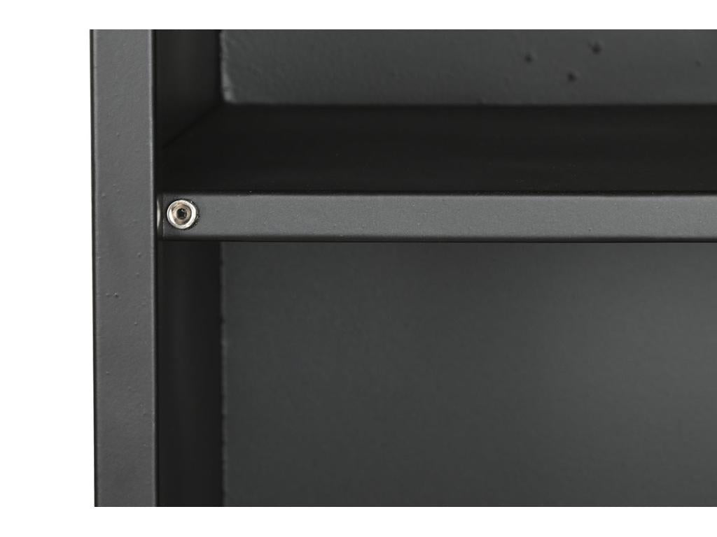Etagère meuble étagère en métal coloris noir - longueur 40 x profondeur 41 x Hauteur 180 cm