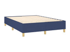 Lit à sommier tapissier avec matelas Bleu 140x190 cm Tissu