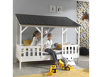 Lit Cabane Enfant en Bois Homelumiere III 90x200cm Blanc / Noir
