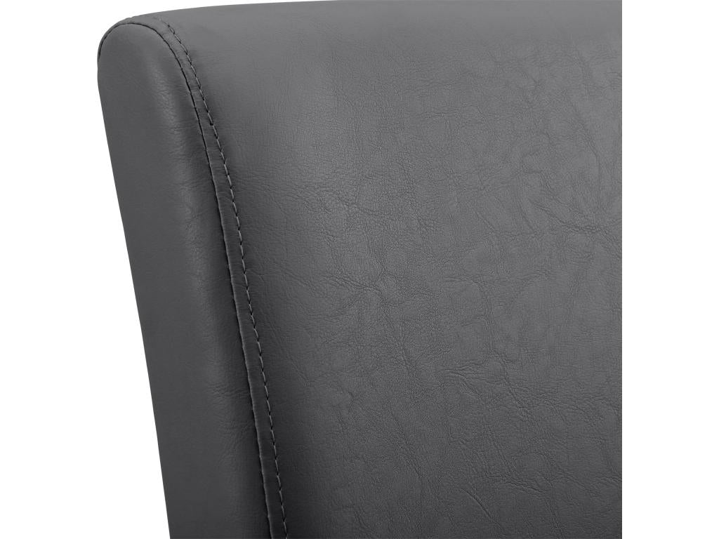 Homelumiere de 2 Chaises Bois Simili 90x42x48 cm Gris Foncé Homelumiere