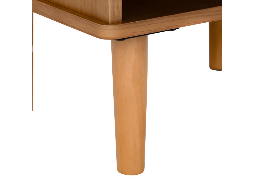 Table d'appoint Table de chevet 1 tiroir en Bois Miel H 61 cm