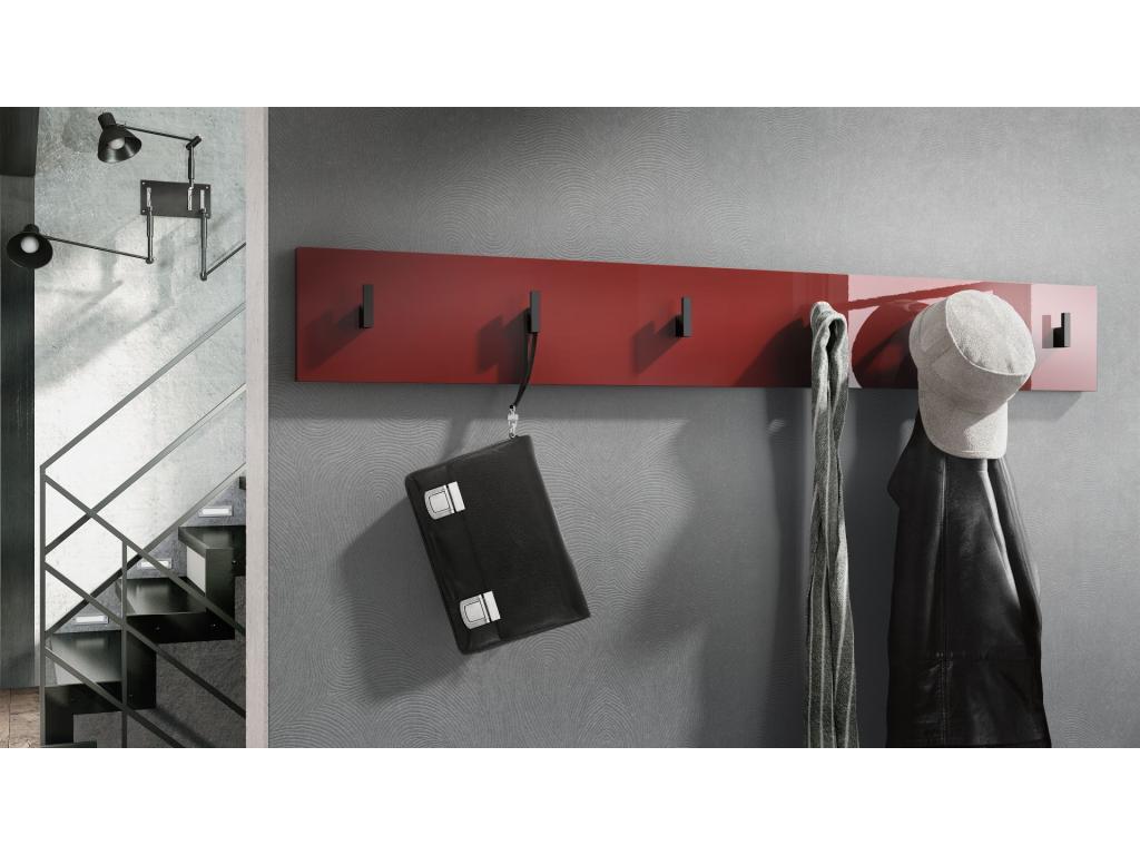 Homelumiereère 6 Crochets Bordeaux Laquée 110.5x14.5x3.5 Cm lxhxp