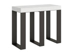 Console extensible 90x40/300 cm Sintesi Frêne Blanc cadre Anthracite
