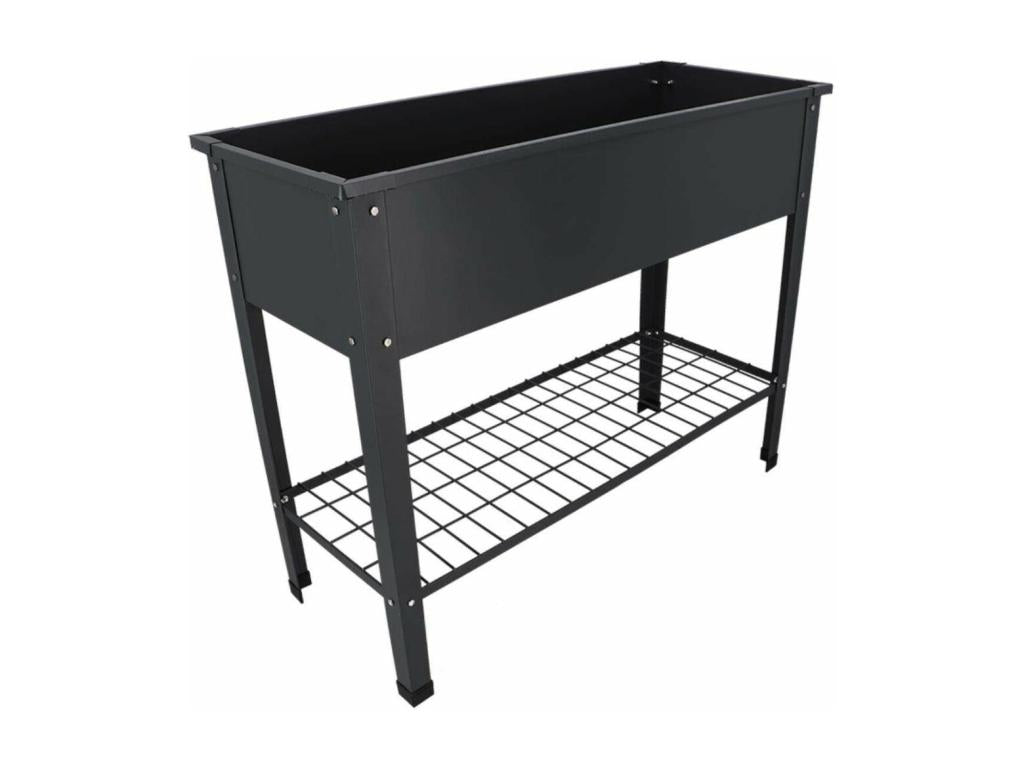 Carré potager en métal anthracite 100,5x40,5x80,5 cm