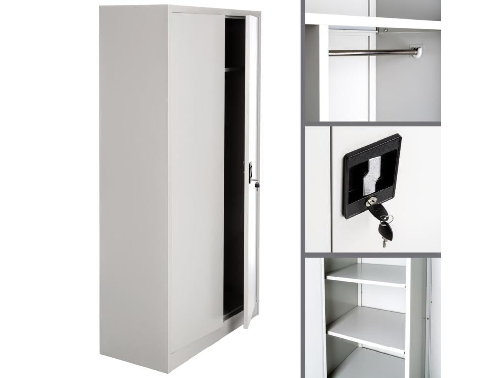 Vestiaire métallique 5 niveaux métal gris 90x40x180 cm 08 0000439