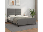 Cadre de lit sans matelas gris 140x200 cm similicuir