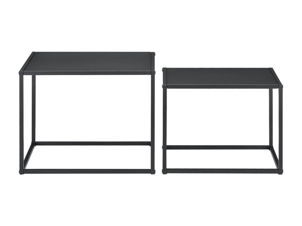Lot de 2 tables métal argentée 45x35x35 cm 03 0005782/2