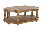 Table basse table de salon en bois de manguier coloris naturel - longueur 131 x profondeur 80 x Hauteur 48 cm