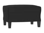 Repose-pied Noir 60x50x41 cm Tissu microfibre