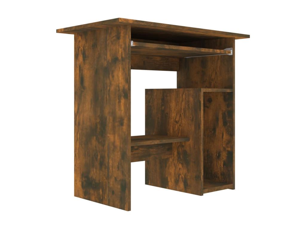 Bureau Chêne fumé 80x45x74 cm Bois d'ingénierie