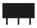 Tête de lit Noir 124x6x82.5 cm Bois massif de pin