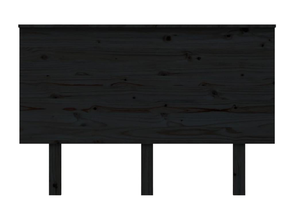 Tête de lit Noir 124x6x82.5 cm Bois massif de pin
