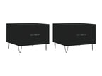 Tables basses 2 pcs noir 50x50x40 bois d'ingénierie
