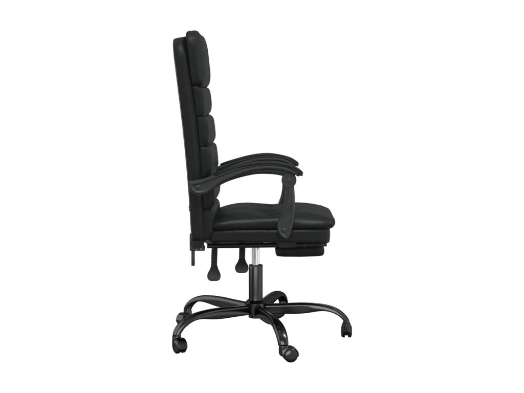 Fauteuil de massage inclinable de bureau Noir Similicuir