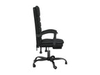 Fauteuil de massage inclinable de bureau Noir Similicuir
