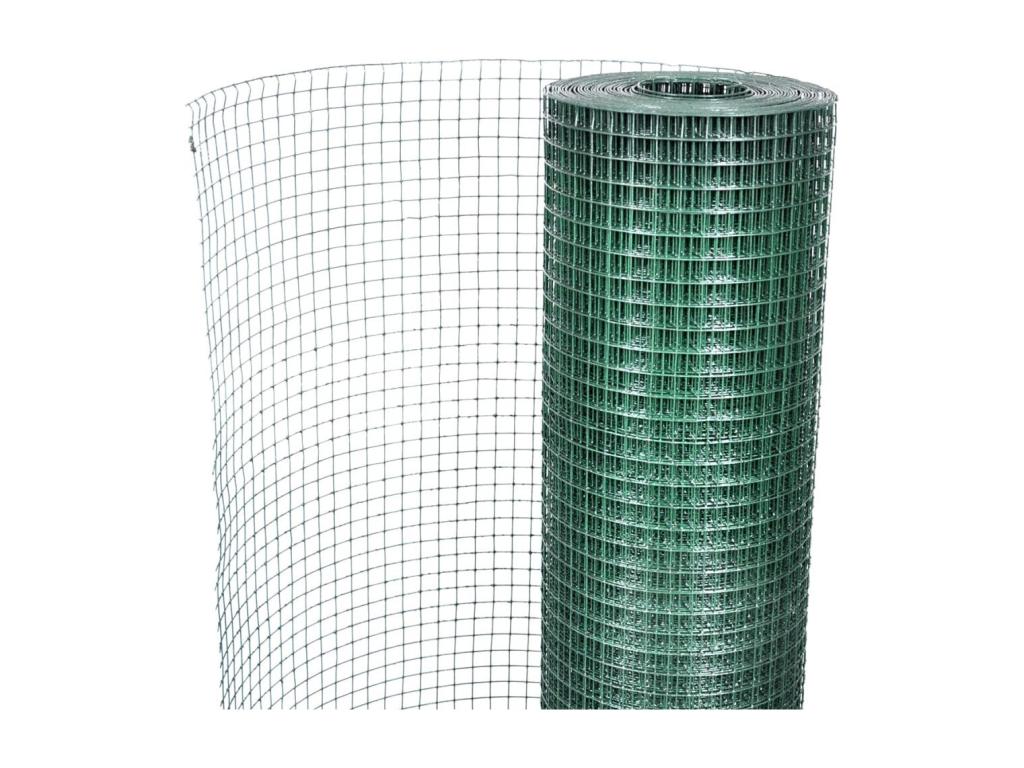 Grillage Acier renforcé et revêtement en PVC 10x1 m Vert