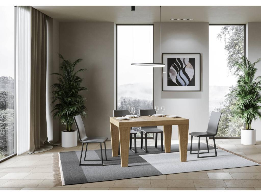 Table extensible 90x140/244 cm Homelumiere Chêne Nature