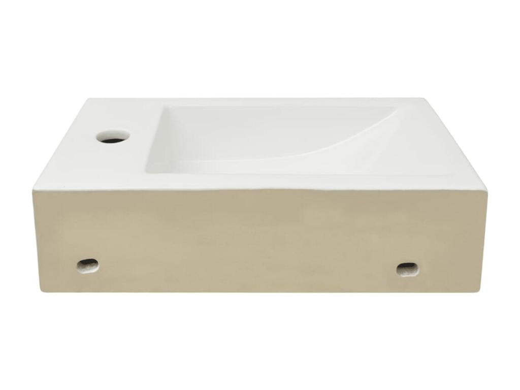 Vasque lavabo salle de blanche 46x25.5x12 cm 02 0002530