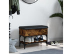 Banc à chaussures chêne fumé 62x32x45 bois d'ingénierie