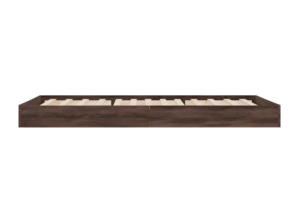 Cadre de lit chêne marron 90x200 bois d'ingénierie