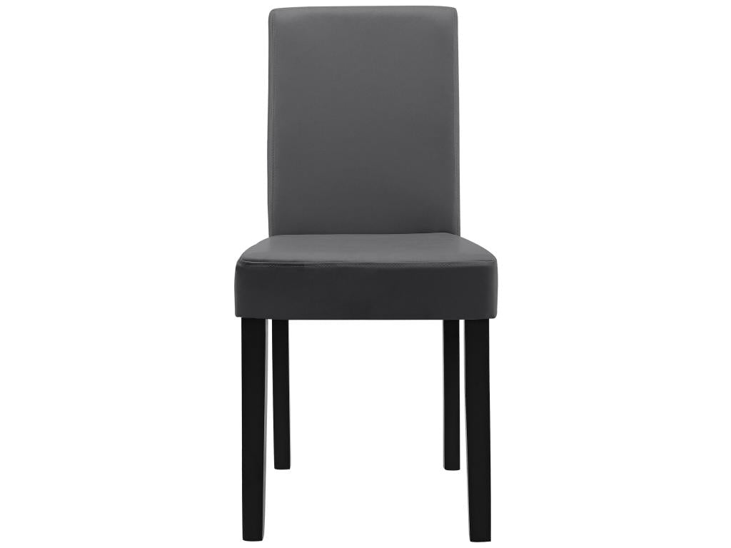 Homelumiere de 2 Chaises Bois Simili 90x42x48 cm Gris Foncé Homelumiere