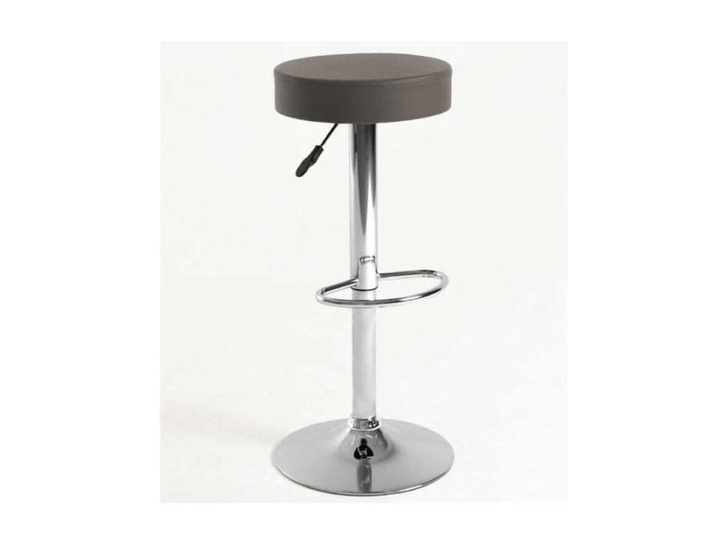 Tabouret original simili cuir gris Homelumiere
