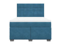 Sommier à Delimoa de lit et matelas bleu 140x200 cm velours 70587QHTG