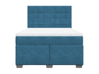 Sommier à Delimoa de lit et matelas bleu 140x200 cm velours 70587QHTG