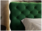 Lit rembourré avec rangement - 160x200 - lit double - velours - vert - Homelumiere
