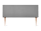 Homelumiere Tête de lit en tissu Homelumiere lisse 150x105cm avec pieds Lits 150 - Gris