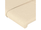 Tête de lit à LED Crème 203x16x78/88 cm Tissu