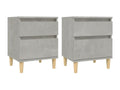 Homelumiere Premium - Tables de chevet 2 pcs Gris béton 40x35x50 cm