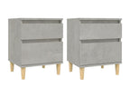 Homelumiere Premium - Tables de chevet 2 pcs Gris béton 40x35x50 cm