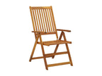 Chaises inclinables de jardin 4 pcs avec coussins Bois d'Homelumiere 19