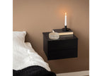 Homelumiere - Table de chevet murale 2 tiroirs - Noir