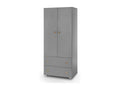 Armoire 2 portes 2 tiroirs Homelumiere par Homelumiere Gris