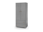 Armoire 2 portes 2 tiroirs Homelumiere par Homelumiere Gris