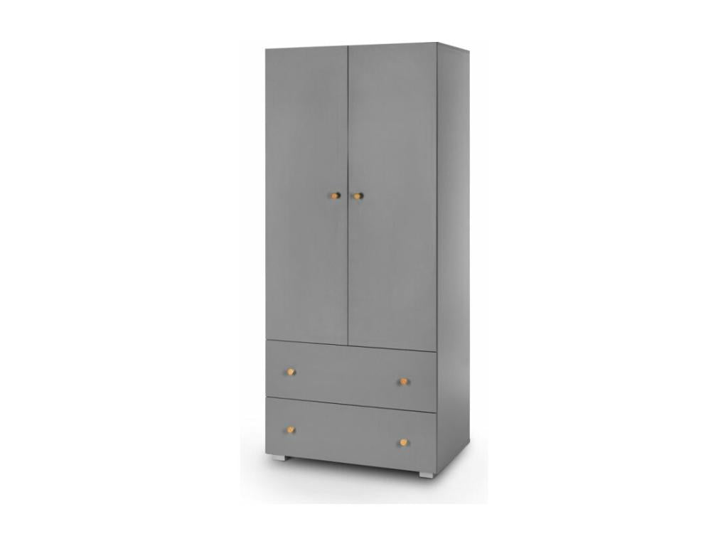 Armoire 2 portes 2 tiroirs Homelumiere par Homelumiere Gris