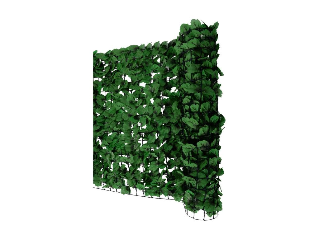 Pare-vue de balcon N77 300x150cm feuilles foncées 300x100cm