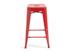 Tabouret 65cm Homelumiere en acier brillant - Design industriel et élégant-Couleur Bleu canard