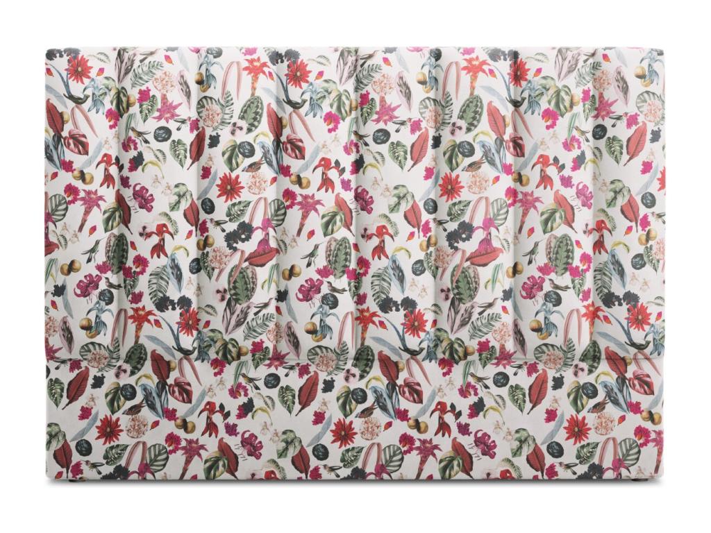 Homelumiere - Tête de lit Homelumiere 160x120cm en velours motif tropical - 160x8x120cm