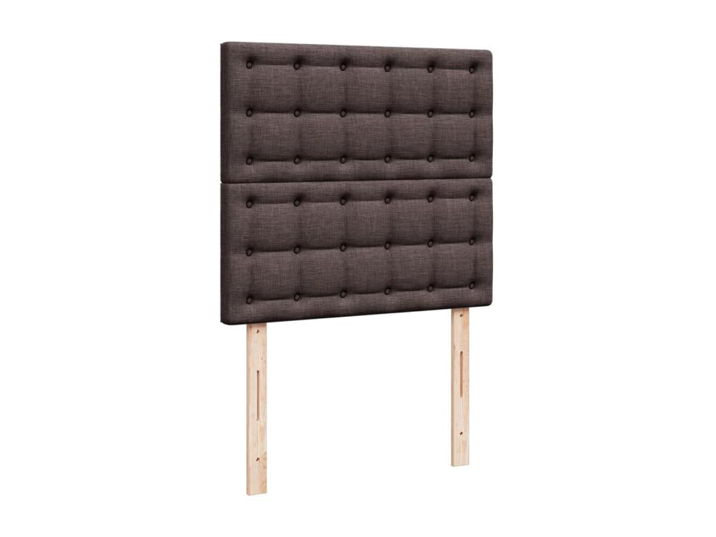 Sommier à Homelumière de lit avec matelas Marron foncé 90x190 cm