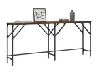 Table console chêne marron 180x29x75 bois d'ingénierie