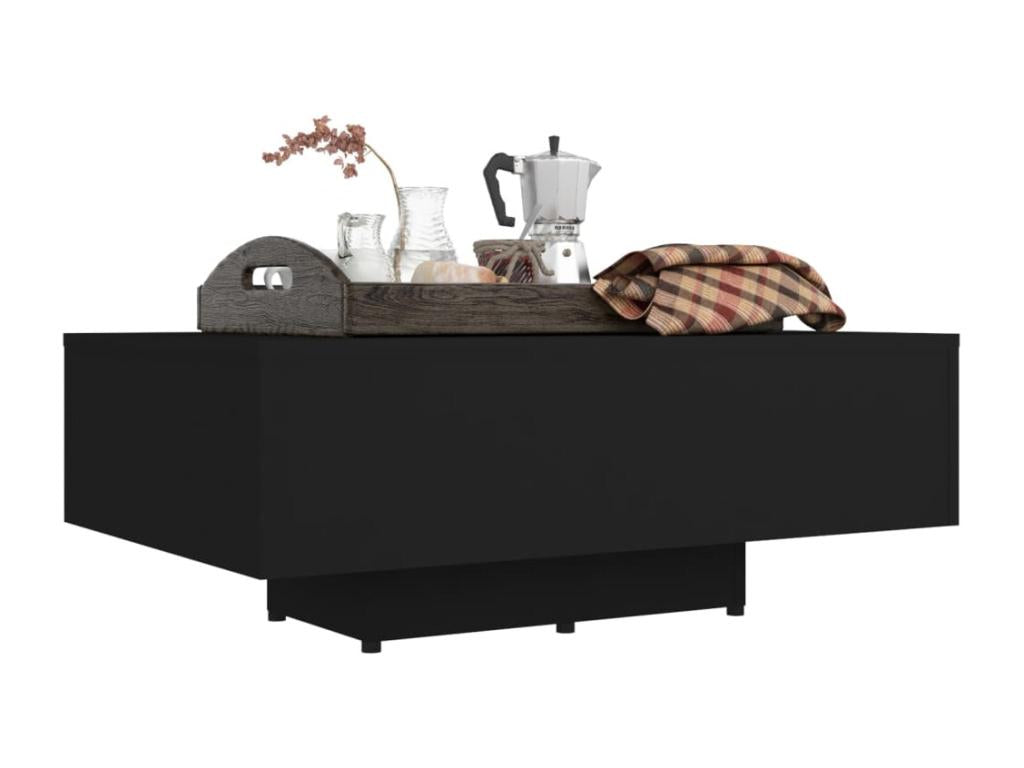 Table basse Noir 85x55x31 cm Aggloméré