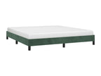 Cadre de lit sans matelas vert foncé 160x200 cm velours