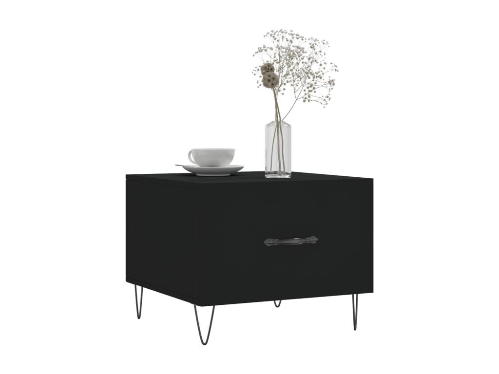 Tables basses 2 pcs noir 50x50x40 bois d'ingénierie