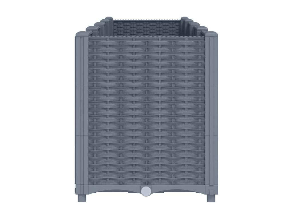 Jardinière gris 160x40x53 polypropylène