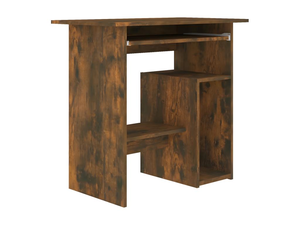 Bureau Chêne fumé 80x45x74 cm Bois d'ingénierie