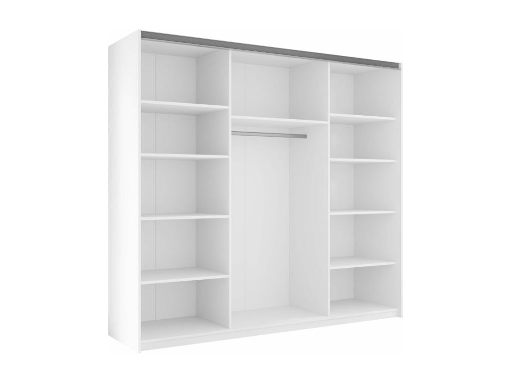 Armoire Homelumiere 364 Blanc 210x250x60cm Portes d'armoire Glissement