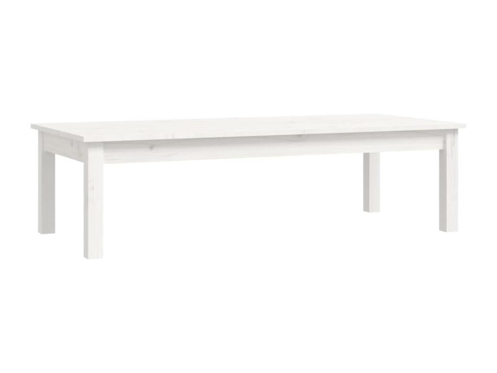 Table basse Blanc 110x50x30 cm Bois massif de pin